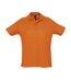 SOLS Mens Summer II Pique Short Sleeve Polo Shirt (Orange)