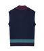 Unisex Adult Badge Knitted Regular Sweater Vest Navy Lacoste-2