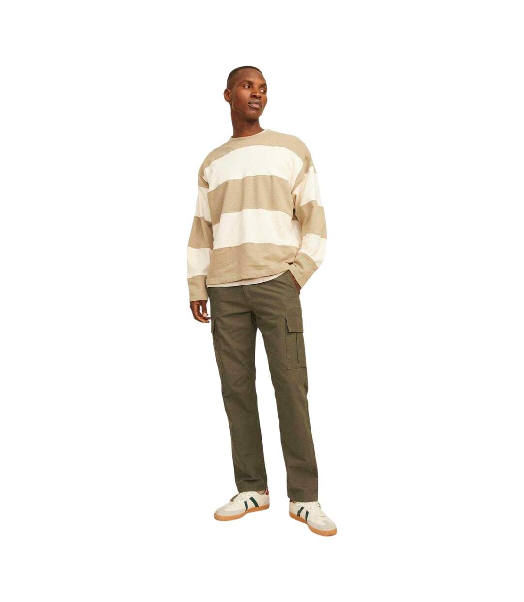 Pantalon À Poches Kane Barkley Homme Kaki Foncé Jack And Jones-1