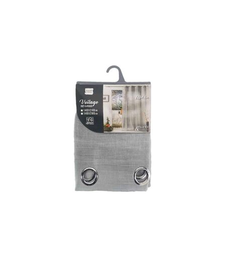 Rideau Voilage à Œillets Zazy 140x280cm Gris