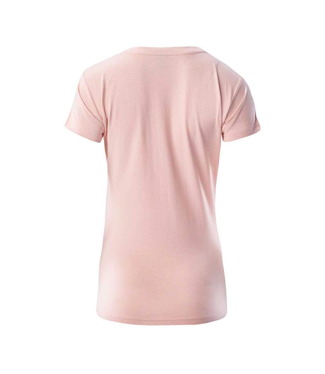 Womens/ladies seldovia t-shirt silver pink Iguana-2