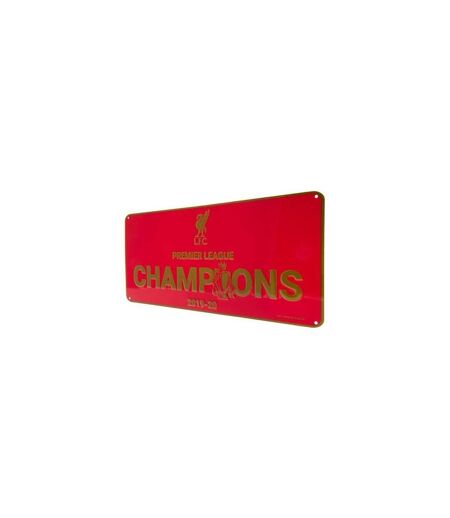 Liverpool FC Premier League Champions 2019-20 Plaque (Red/Gold) (One Size) - UTSG18917