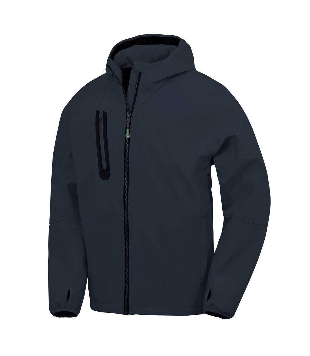 Mens Printed Recycled 3 Layer Casual Soft Shell Jacket Navy Result Recycled-1