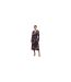 Womens/ladies Demaia V Neck Long-sleeved Midi Dress Multicoloured Boss-1