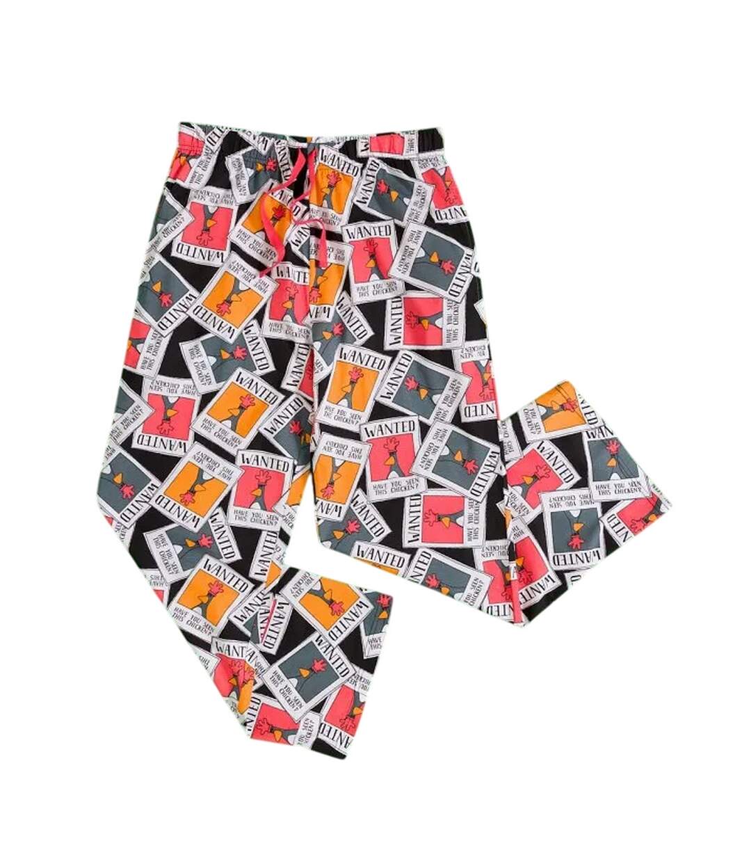 Mens Wanted Poster Feathers Mcgraw Lounge Pants Multicoloured Wallace And Gromit-2
