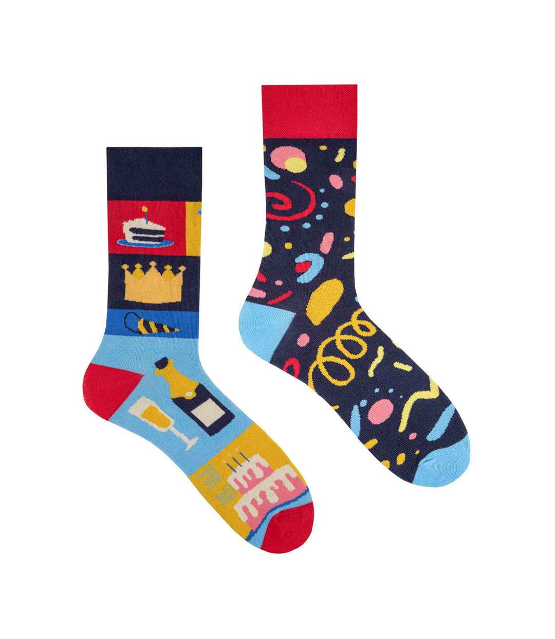 1 Pack Unisex Mismatched Novelty Odd Socks - Party-1