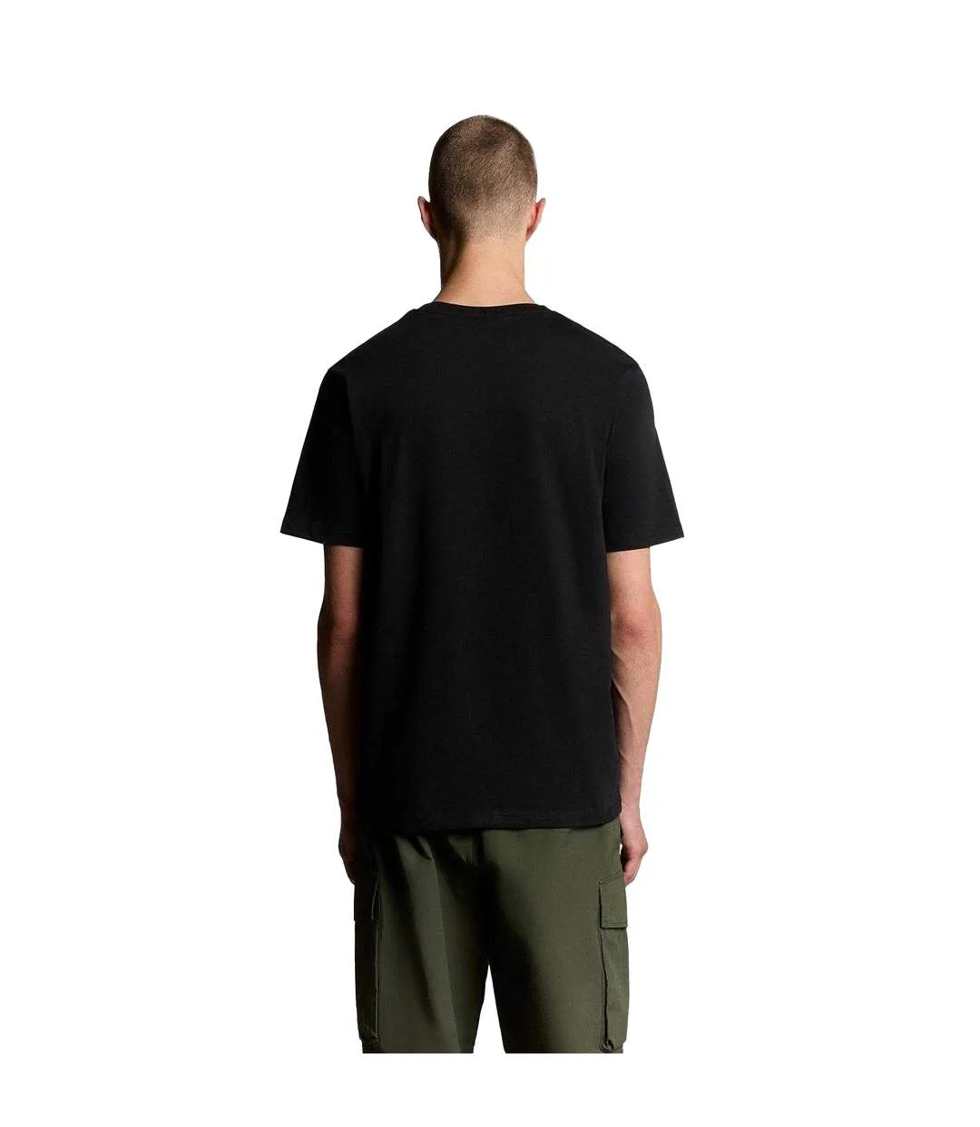 Mens Small Logo Cotton T-shirt Jet Black Lyle & Scott-3