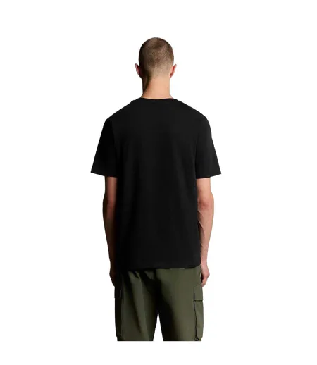 Mens Small Logo Cotton T-shirt Jet Black Lyle & Scott