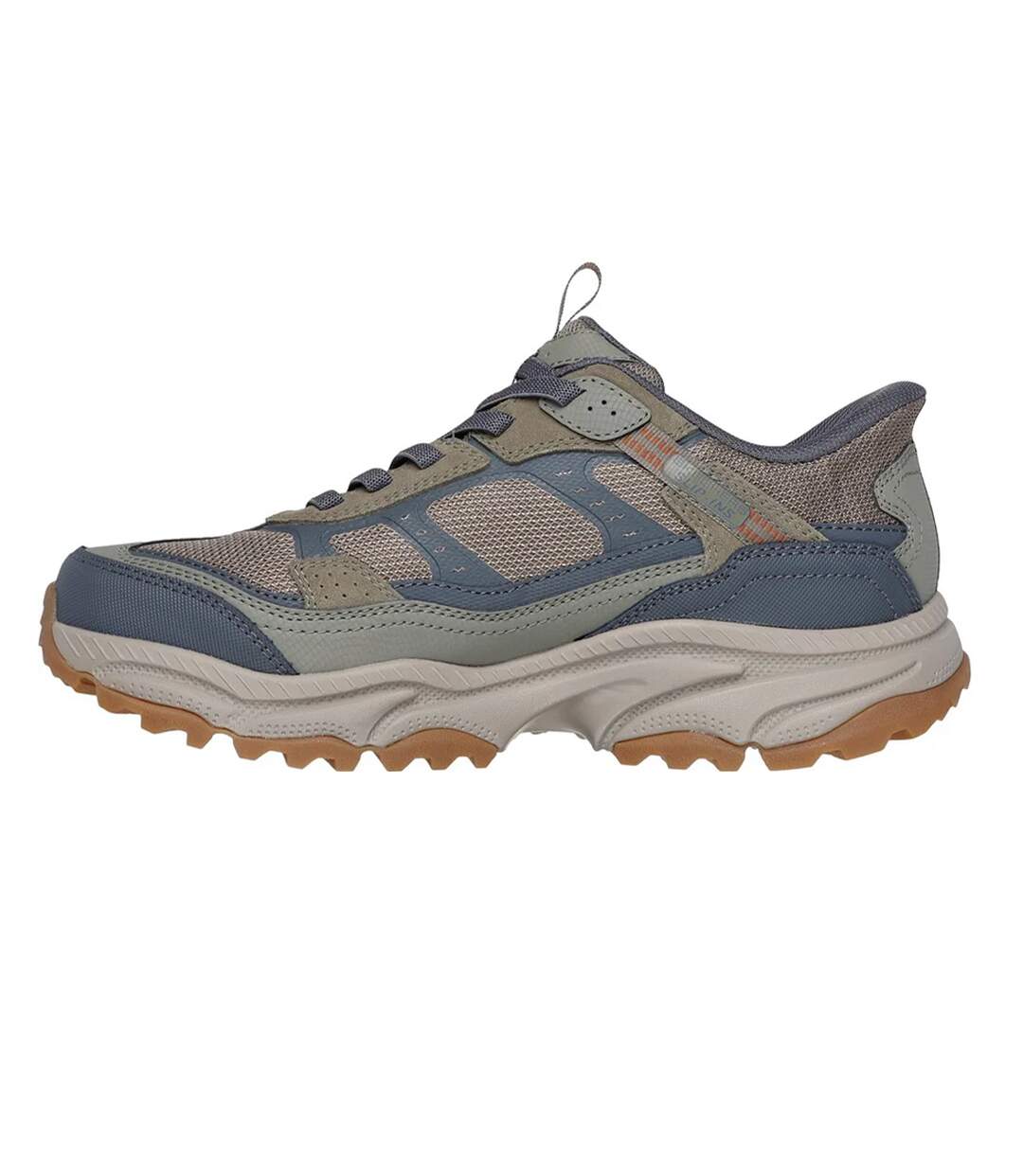 Mens viking at suede hiking shoes olive/grey Skechers-2