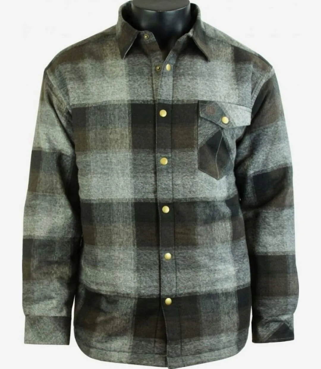CHALLENGER BRUNO7 — Surchemise flanelle doublée gris/brun : la chaleur garantie au style authentique-5