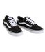 Mens Brooklyn Canvas Low Trainers Black White Vans-2