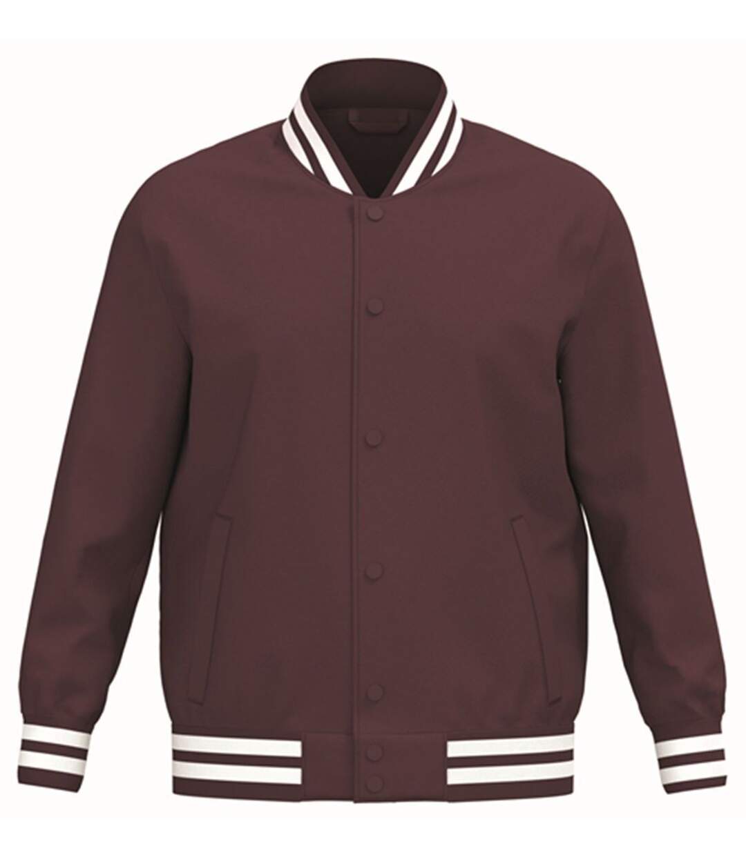Veste teddy rembourrée - Unisexe - PAT618 - rouge dark cherry-1