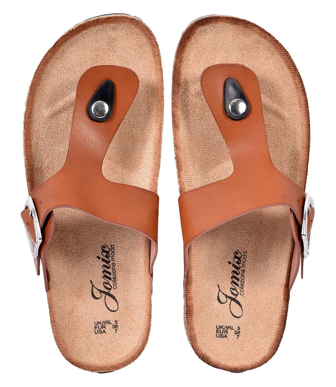 Sandale Mule Femme PREMIUM SD2028 CARAMEL