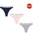 Lot De 3  Strings Motif/style Logo Deptford Femme Rose Bleu Marine Gris Jack Wills-2