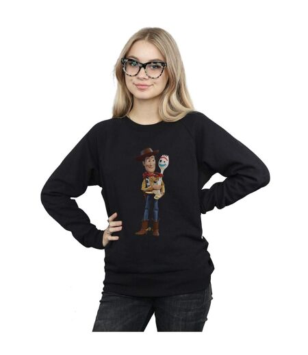 Disney Sweat Womens/Ladies Toy Story 4 Woody And Forky Sweatshirt (Noir) - UTBI48279