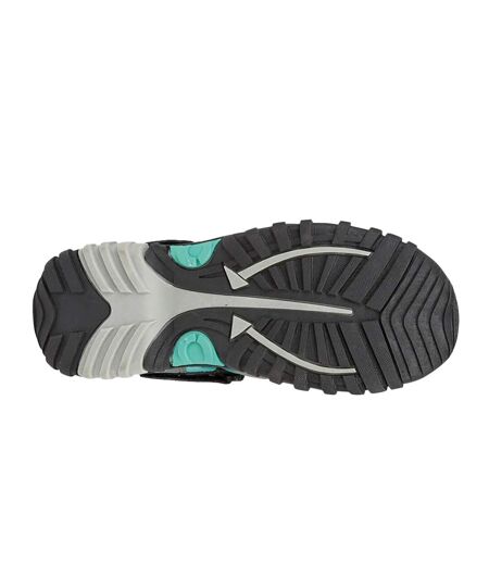 PDQ Womens/Ladies Toggle & Touch Fastening Sports Sandals (Grey/Jade) - UTDF410