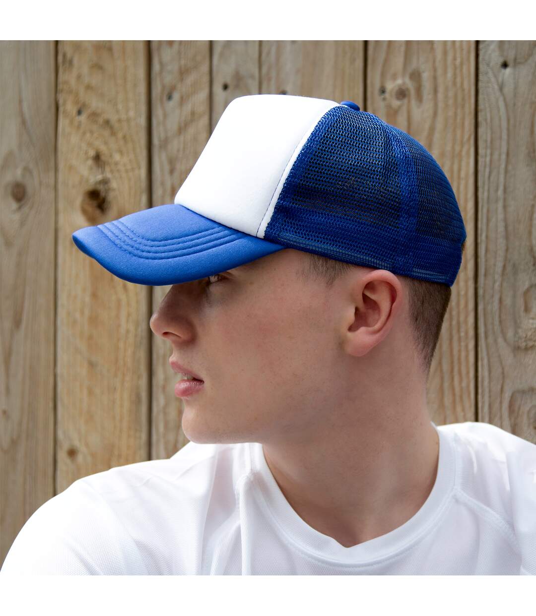 Casquette trucker detroit bleu roi / blanc Result-3