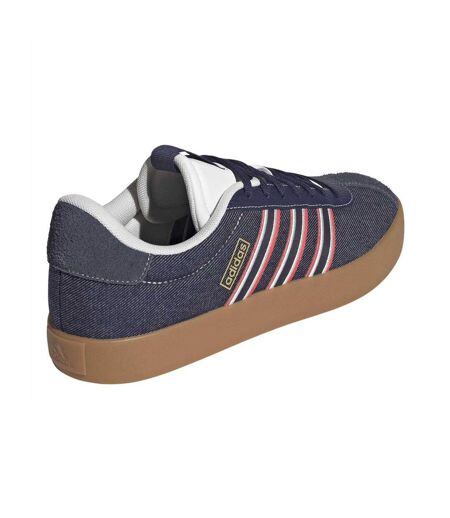Mens Vl Court 3.0 Denim Look Trainers Dark Blue Adidas