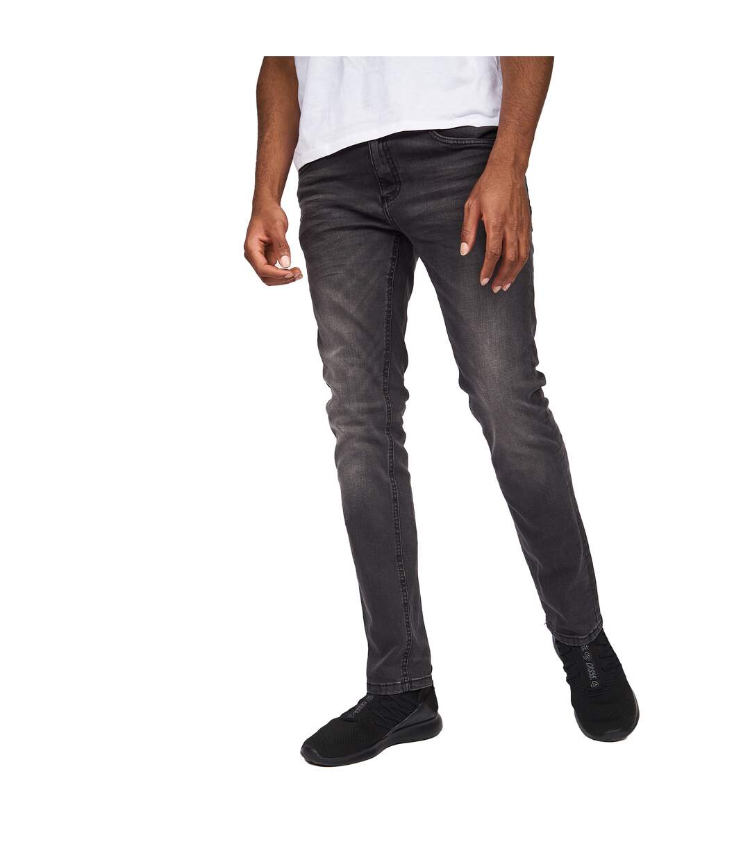 Jean Svelte Homme Gris Foncé Crosshatch-2