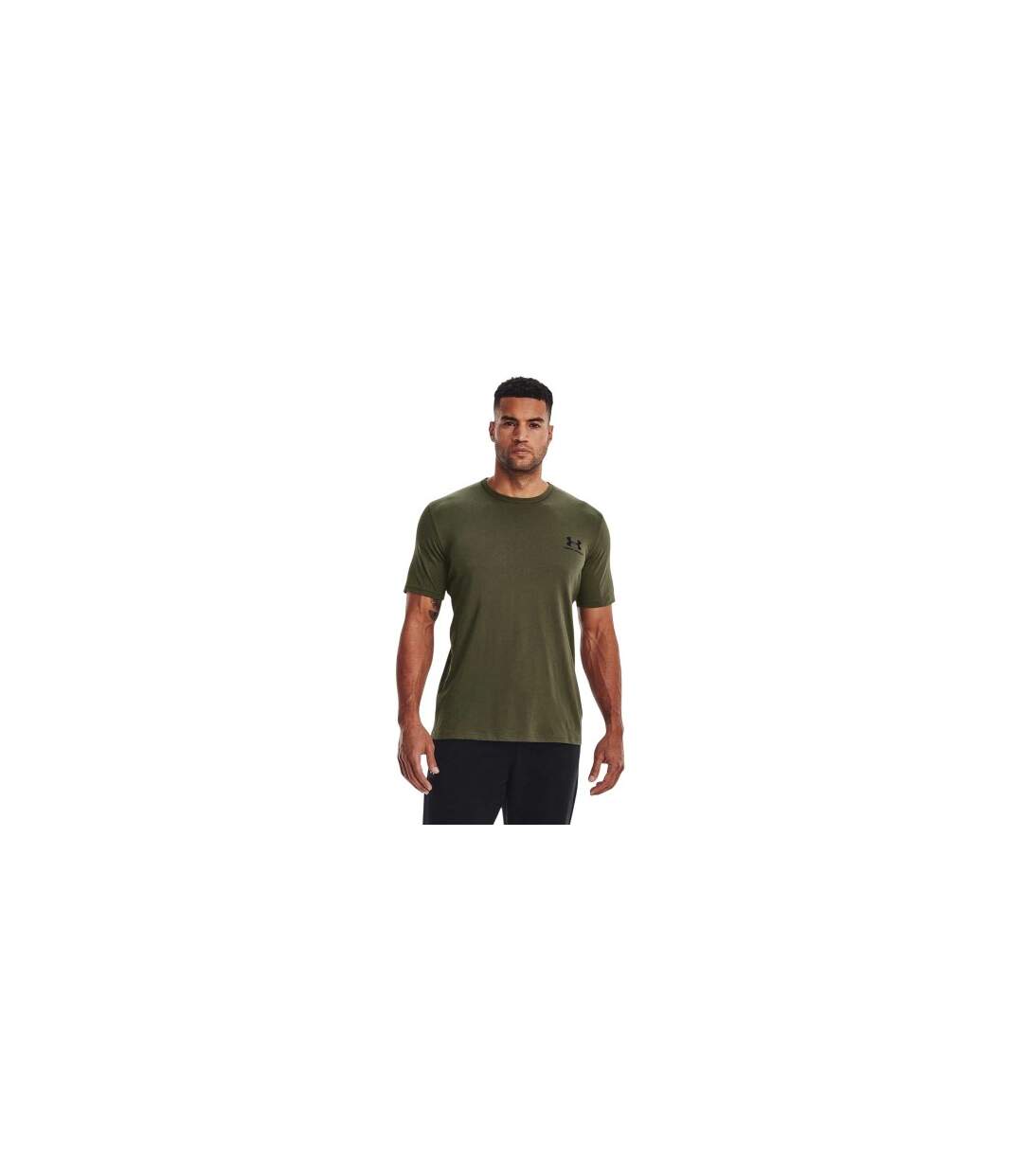 T-shirt Motif/style Logo Sur Poitrine Sportstyle Homme Vert Olive Under Armour-1