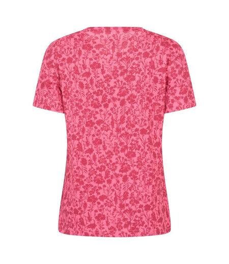 Womens/ladies Floral T-shirt Pink Mountain Warehouse