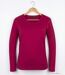 MAYFLOWER NIKITA1 : Tee-shirt manches longues violet Purple en coton avec poche poitrine-2