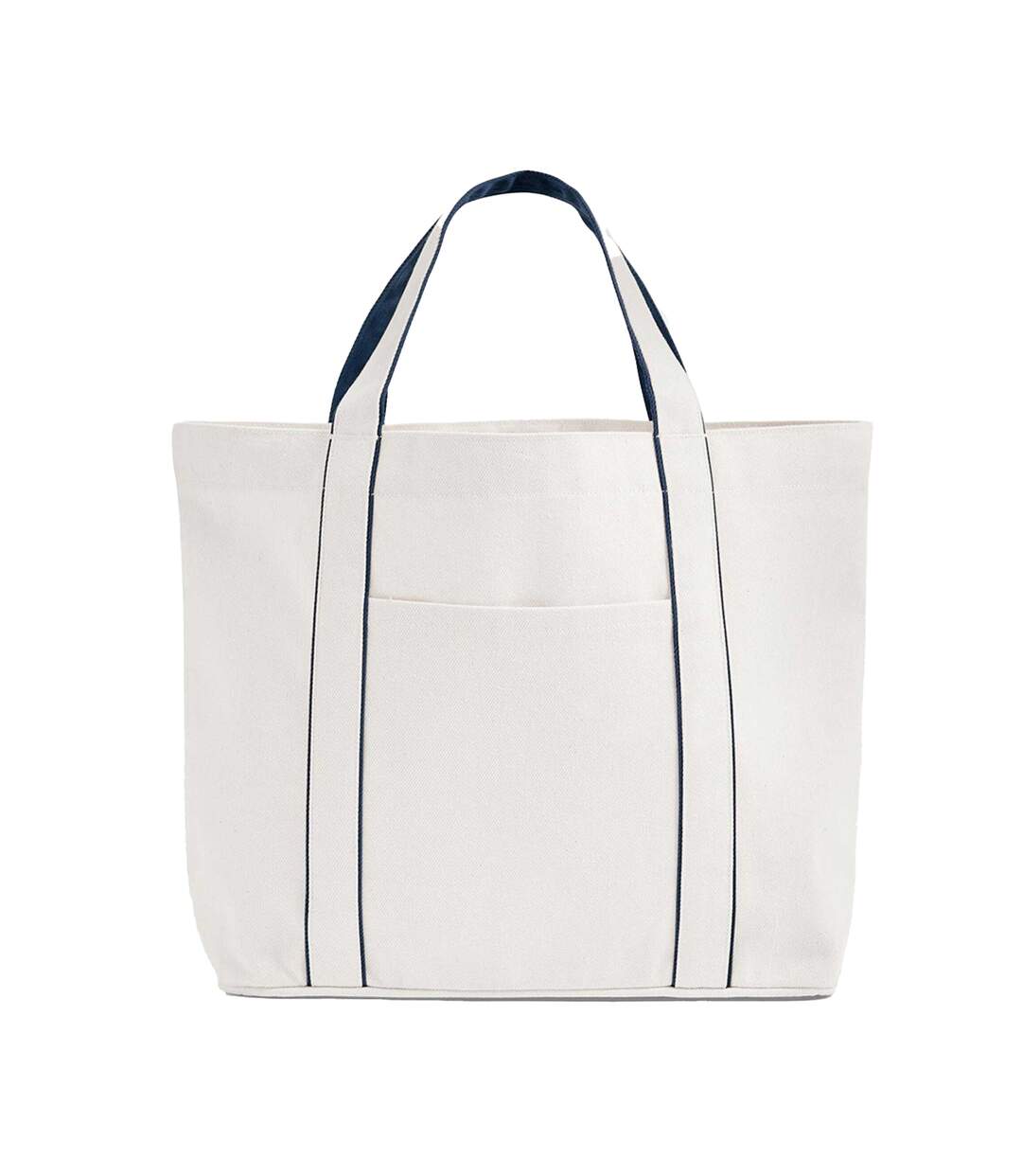 Tote Bag Motif/style Moyen Courtside Taille Unique Blanc Doux Bleu Marine Français Westford Mill-2