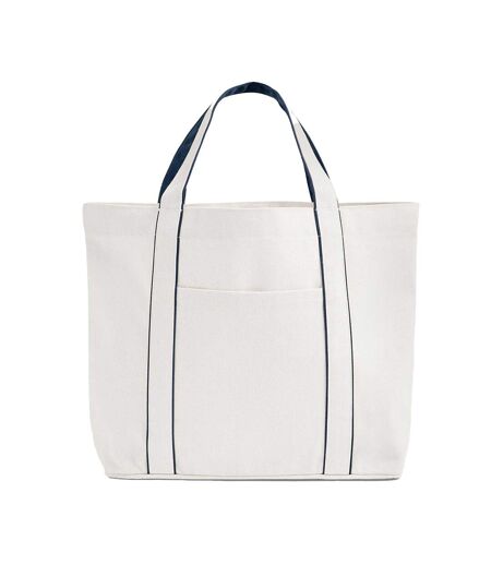 Tote Bag Motif/style Moyen Courtside Taille Unique Blanc Doux Bleu Marine Français Westford Mill