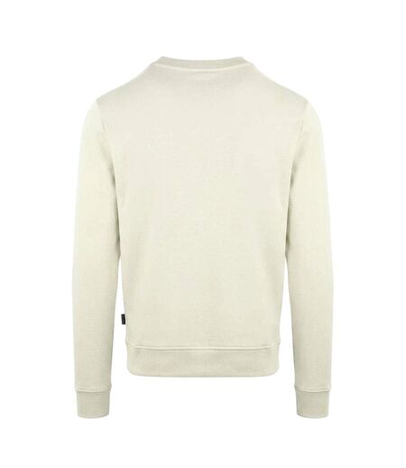 Mens Ribbed Collar Sweatshirt Butter Aquascutum