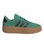 Womens/ladies Vl Court Suede Platform Shoes Court Green Adidas-1