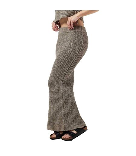 Womens/ladies Ribbed Maxi Skirt Taupe Jack Wills