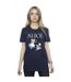 Disney - T-shirt ALICE IN WONDERLAND FOLLOW THE RABBIT - Femme (Bleu marine) - UTBI8982-2