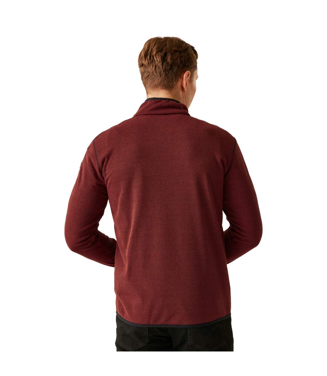 Mens Kitom Full Zip Fleece Jacket Red Ochre Marl Regatta-4