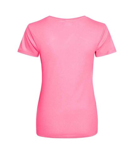 Just cool womens/ladies sports plain t-shirt electric pink AWDis