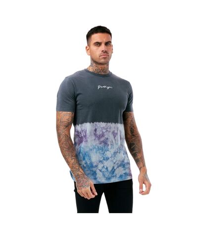 Hype Mens Rush Tie Dye T-Shirt (Blue/Gray/White)