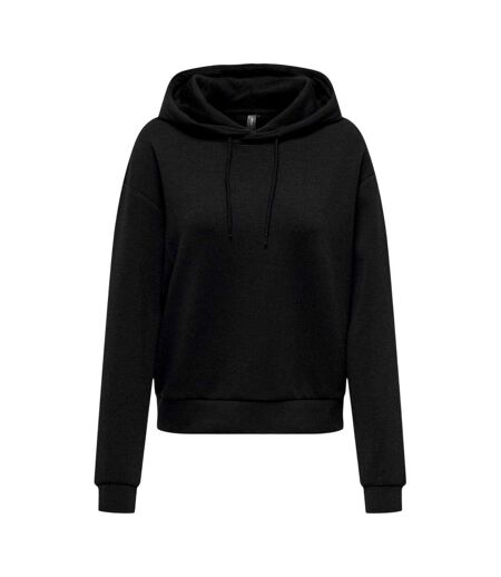 Sweat À Capuche Avec Cordons Manches Longues Femme Noir Only Play
