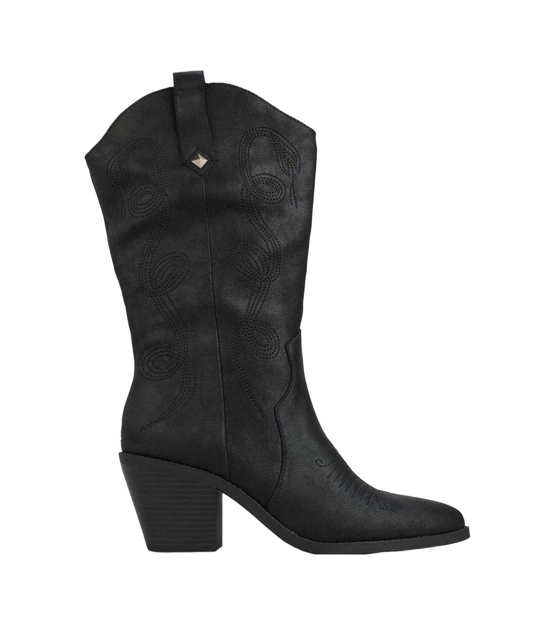 Womens/ladies Feria Embroidered Cowboy Boots Black Rocket Dog-4