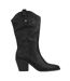 Womens/ladies Feria Embroidered Cowboy Boots Black Rocket Dog-4