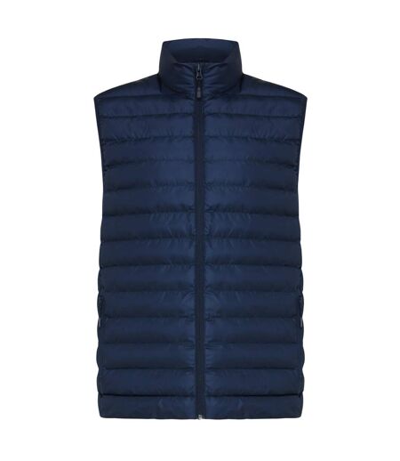 Mens meru recycled polyester body warmer navy Iqoniq
