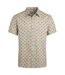 Mens faraway shell organic cotton shirt caramel Weird Fish-1