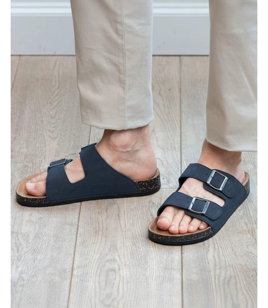 Isotoner Sandales homme à doubles brides ultra confortables-2
