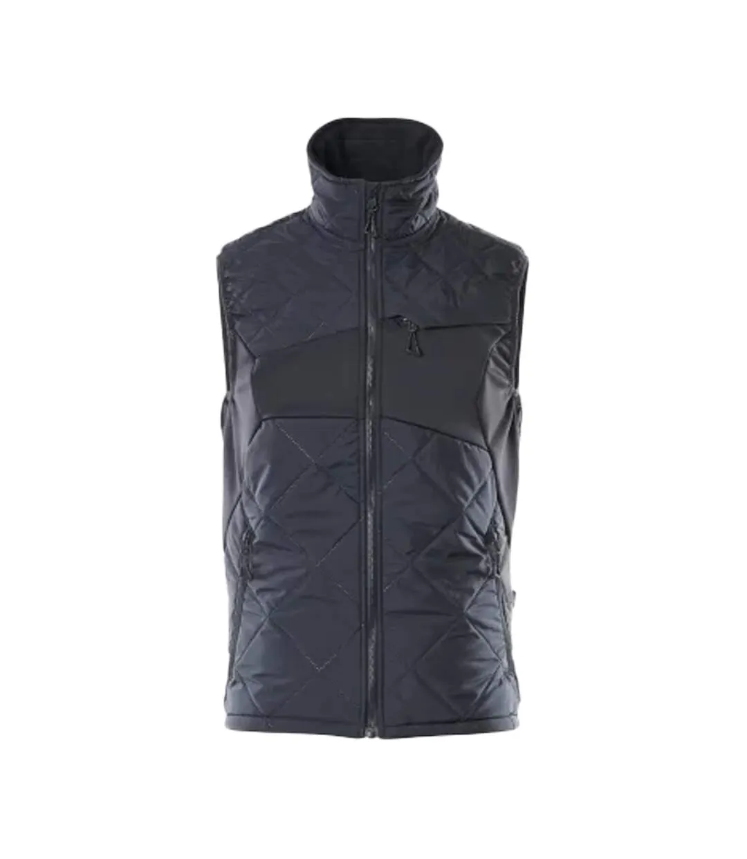 Veste Sans Manches Hiver Motif/style Uni Accelerate Homme Bleu Marine Foncé Mascot-1