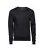 Tee Jays Mens Knitted V Neck Sweater (Black) - UTBC3828-1