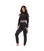 Sweat court à capuche femme noir SikSilk-3