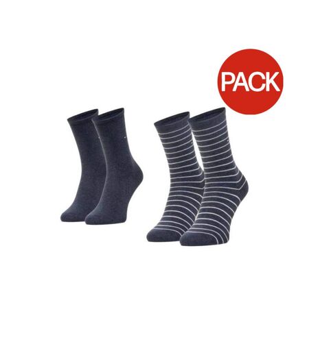 Chaussettes Motif/style Uni Femme Bleu Tommy Hilfiger