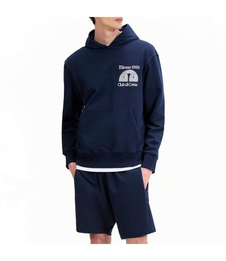 Mens Club Di Corsa Pullover Hoodie Navy Ellesse