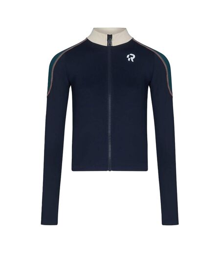 Womens/ladies Full Zip Technical Top Navy Red Run