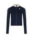 Womens/ladies Full Zip Technical Top Navy Red Run-2