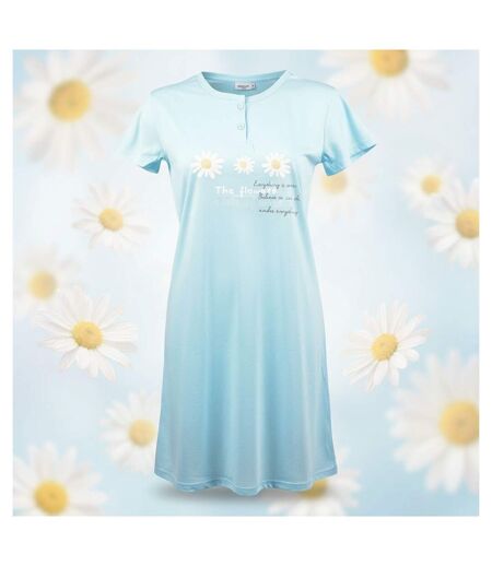 OZABI Chemise de Nuit Femme Microfibre Manches Courtes