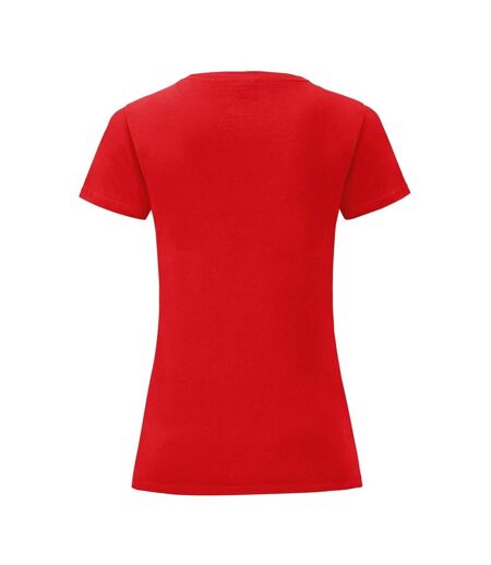 Fruit Of The Loom - T-shirt manches courtes ICONIC - Femme (Rouge) - UTBC4777